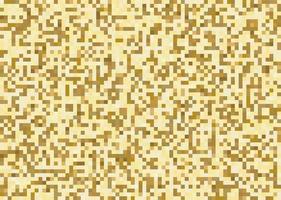 Gold square pixel mosaic pattern background and texture. vector