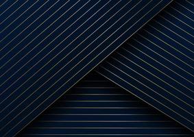 Abstract gold lines diagonal pattern overlap layer on dark blue background and texture. vector