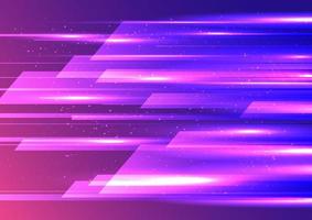 Abstract high speed internet movement design geometric overlapping with lighting effect on blue and pink background. vector