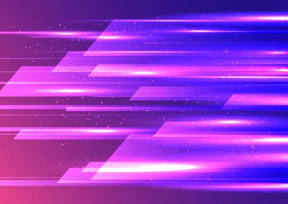Abstract high speed internet movement design geometric overlapping with lighting effect on blue and pink background.