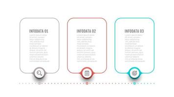 Thin line label design elements for infographic. Business concept with 3 options or steps. Can be used for workflow layout, flow chart, web design. vector