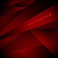 Abstract red and black gradient geometric triangle low polygon background texture. vector
