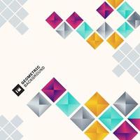 Abstract colorful geometric square pattern background minimal style. vector