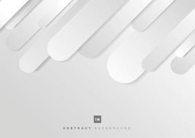 Abstract geometric rounded line gray diagonal dynamic overlapping on white background. vector