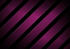 Abstract stripes geometric diagonal lines pink color with lighting on black background. vector