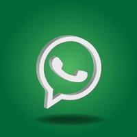 Icono de whatsapp vector 3d