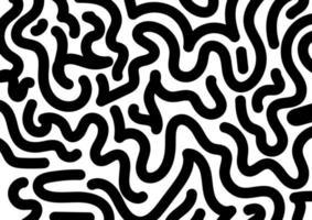 Abstract hand draw wavy, wave doodle line pattern on white background. vector