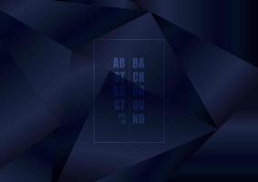 Abstract elegant dark blue glossy low polygon geometric background and texture. vector