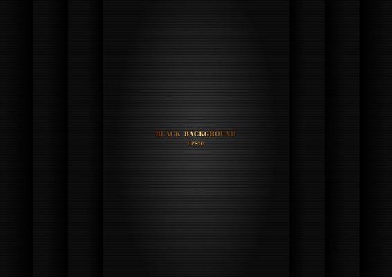 Abstract black shiny layer with stripes lines texture background. Luxury style.