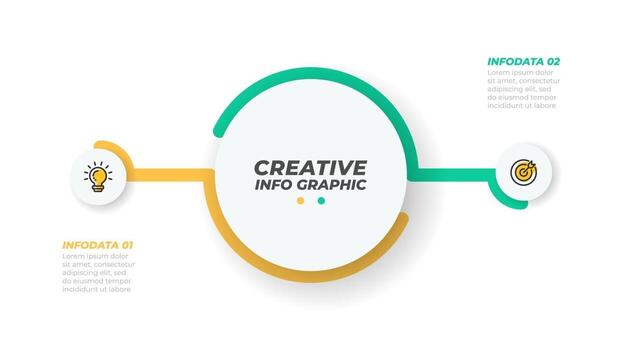 Two info graphics element. Business concept with 2 options, steps or processes. data visualization. Vector illustration.