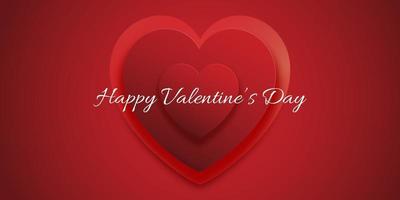 decorative valentines day banner design vector