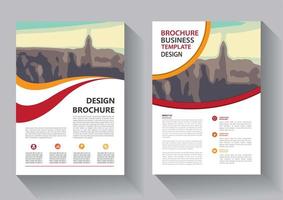 flyer template design for cover layout annual report