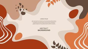 Abstract flat floral fluid shapes background vector