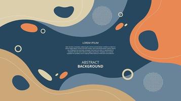 Abstract flat fluid circle shapes background vector