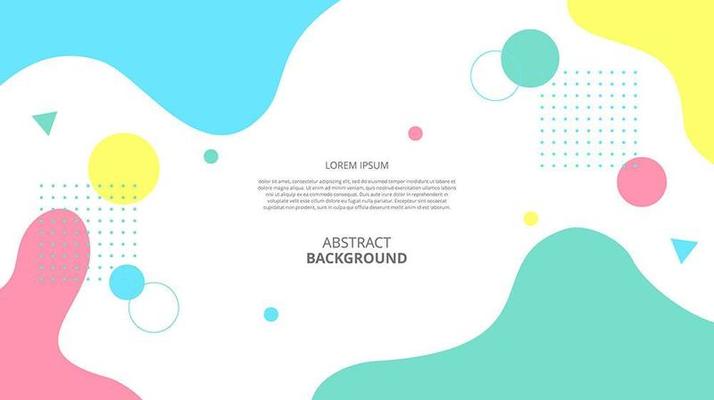 Abstract flat geometric fluid shapes background