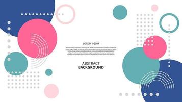 Abstract flat geometric shapes background vector