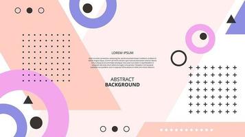 Abstract flat geometric shapes memphis background vector