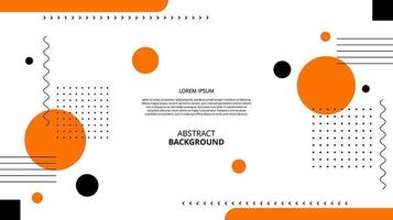 Abstract flat orange black geometric shapes background vector