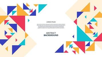 Abstract flat colorful geometric triangle shapes background vector