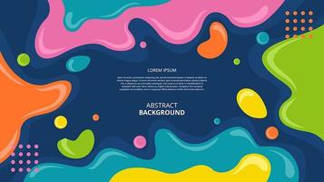 Abstract flat fluid shapes background vector