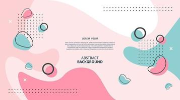 Abstract flat geometric liquid shapes background vector