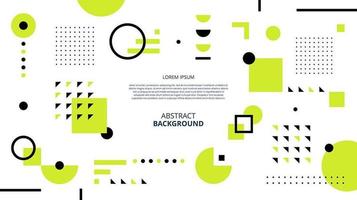Abstract flat geometric shapes memphis style background vector