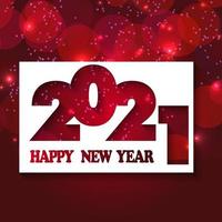 Red sparkle text effect for new year celebration vector