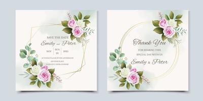 Beautiful Wedding Invitation Card vector