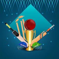 Cricket Match concept with background vector