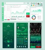 Dashboard and mobile elements Set Template vector