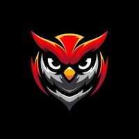 Owl head mascot vector