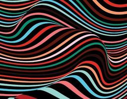 The moving black and colored stripe background image vector