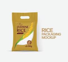 Rice Package Mockup Thailand food Products, vector illustration