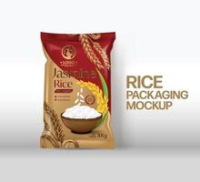 Rice Package Mockup Thailand food Products, vector illustration