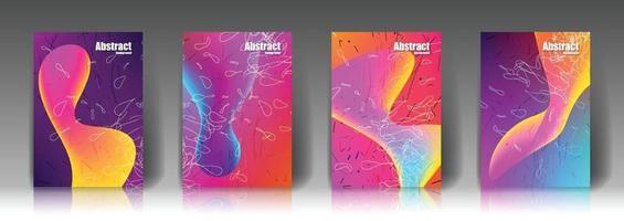 Abstractcolorful shape four covers