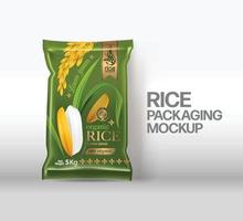 Rice Package Mockup Thailand food Products, vector illustration