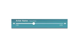 red de medios sociales. interfaz del reproductor de música. perfil, álbum, canción, maqueta de lista de reproducción. pantalla de diseño de música vector