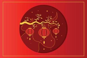 Chinese New Year Background Template vector