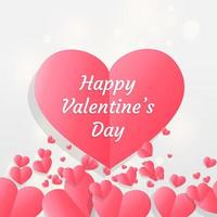 Happy valentine's day abstract bokeh light background vector