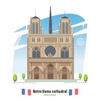 catedral de Notre Dame vector