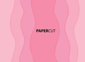 Modern Pink Papercut Background Vector