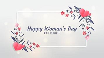 Background template for International Women's Day. Greeting card 8 March holiday template vector