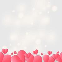 Happy Valentine's day sbstract bokeh light background vector