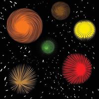 Sparkling Firework Background Celebration Vector