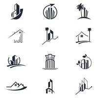 Real Estate, Construction Professional Icon Set 12 Bundle Design vector