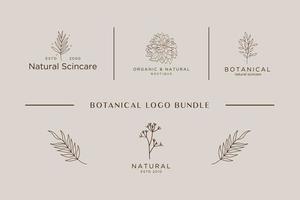 Botanical logo bundle vector