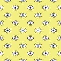 Yellow background with eyes vector