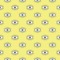 Yellow background with eyes vector