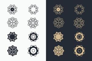 Ornament template set vector