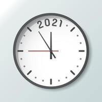 2021 clock wall design. vector